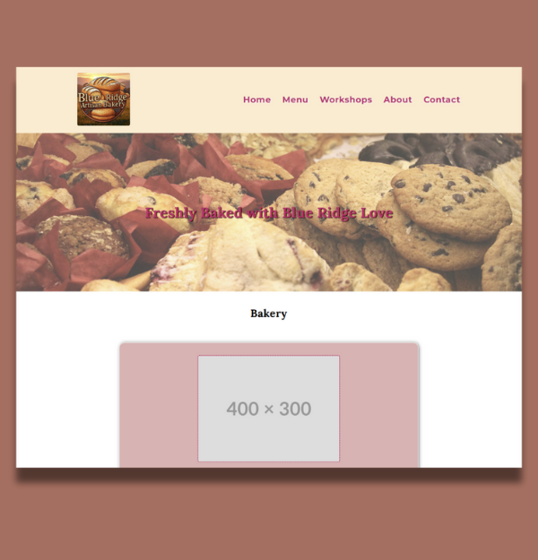 A webpage design built for desktop screens.