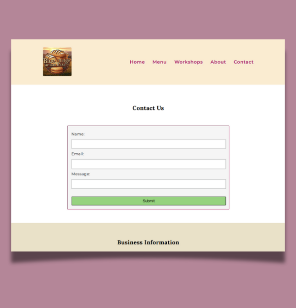 A webpage design built for desktop screens.