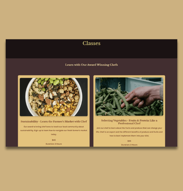 A webpage design built for desktop screens.