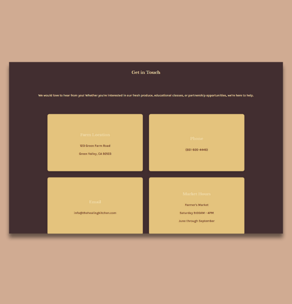 A webpage design built for desktop screens.
