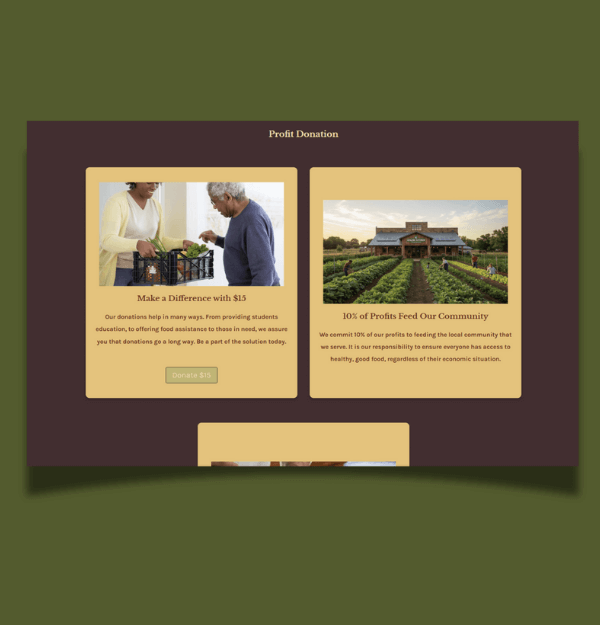 A webpage design built for desktop screens.