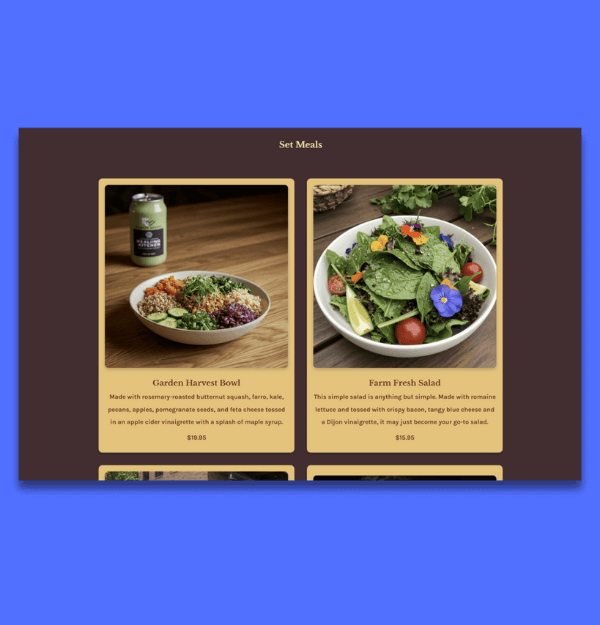 A webpage design built for desktop screens.