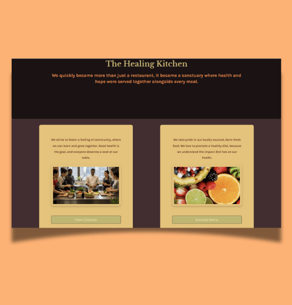 A webpage design built for desktop screens.