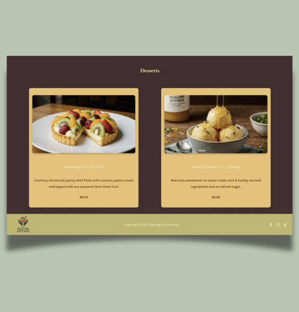 A webpage design built for desktop screens.