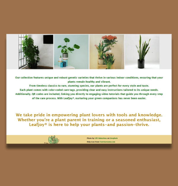 A webpage design built for desktop screens.