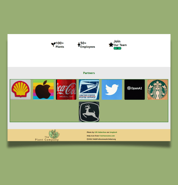 A webpage design built for desktop screens.