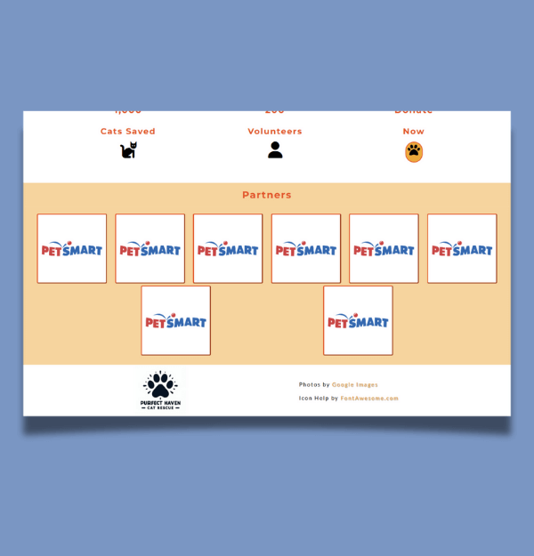 A webpage design built for desktop screens.
