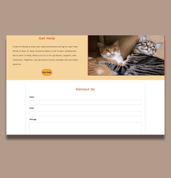 A webpage design built for desktop screens.