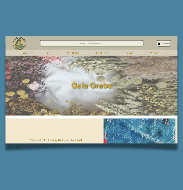 A webpage design built for laptop screens.