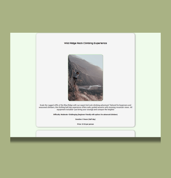 A webpage design built for desktop screens.