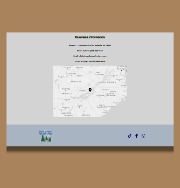 A webpage design built for desktop screens.