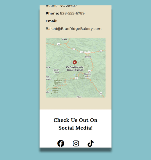 A webpage design built for mobile screens.