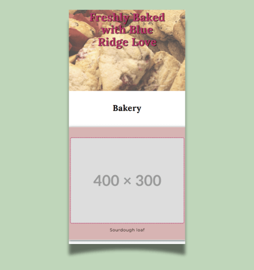 A webpage design built for mobile screens.