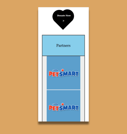 A mobile design of a webpage.