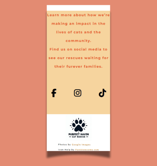 A webpage design built for mobile screens.