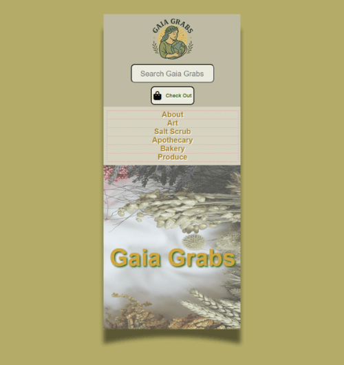 A webpage design built for mobile screens.