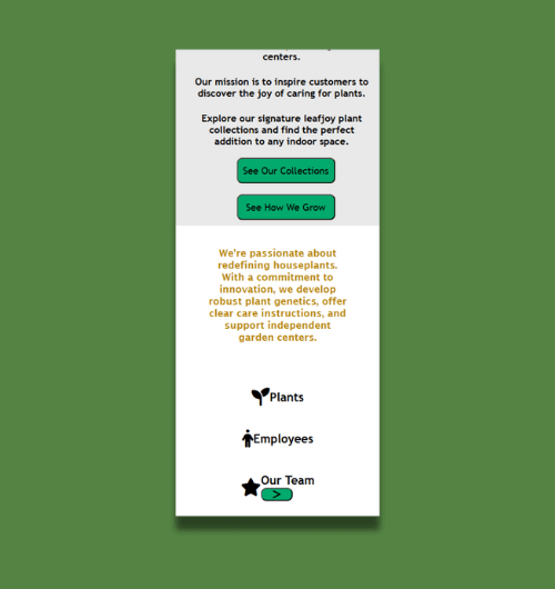 A webpage design built for mobile screens.
