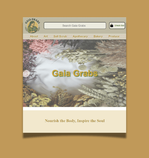 A webpage design built for tablet screens.