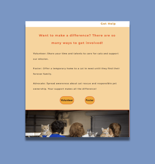 A webpage design built for tablet screens.