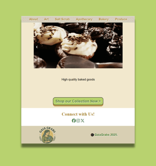 A webpage design built for tablet screens.