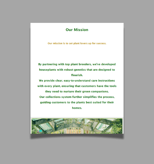A webpage design built for tablet screens.