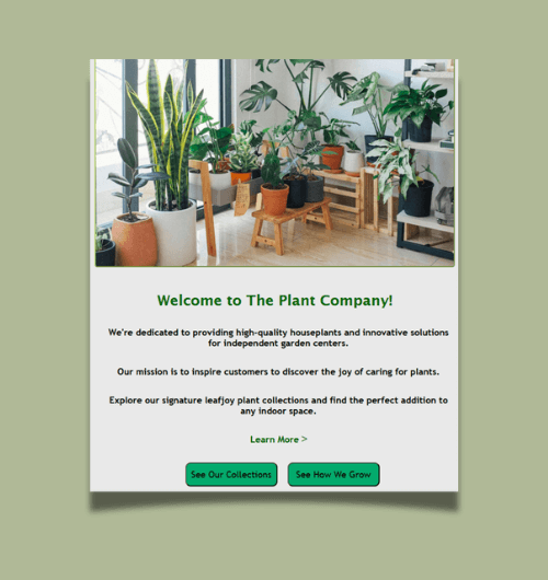 A webpage design built for tablet screens.
