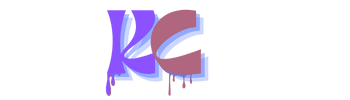 A graphic of the letters KC that are purple and red.